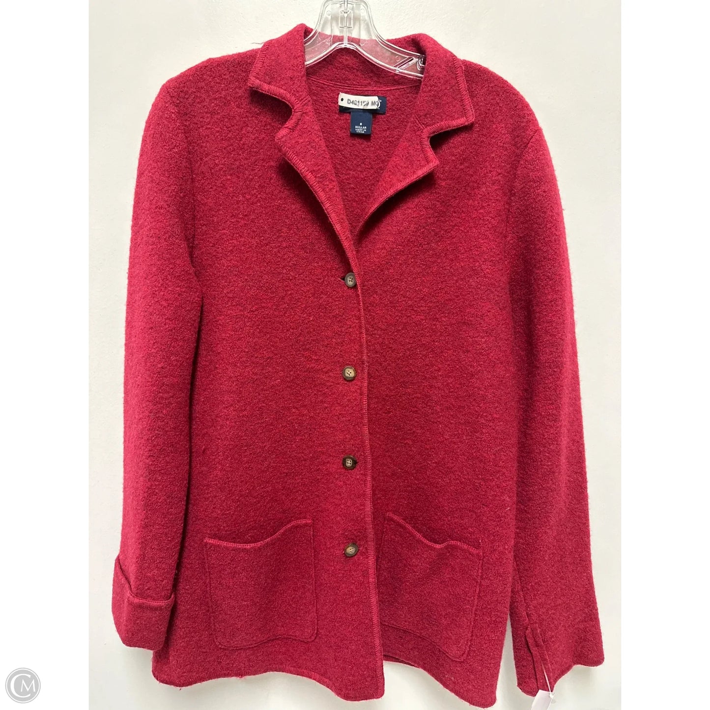 Coat Wool By Lands End In Red, Size: M