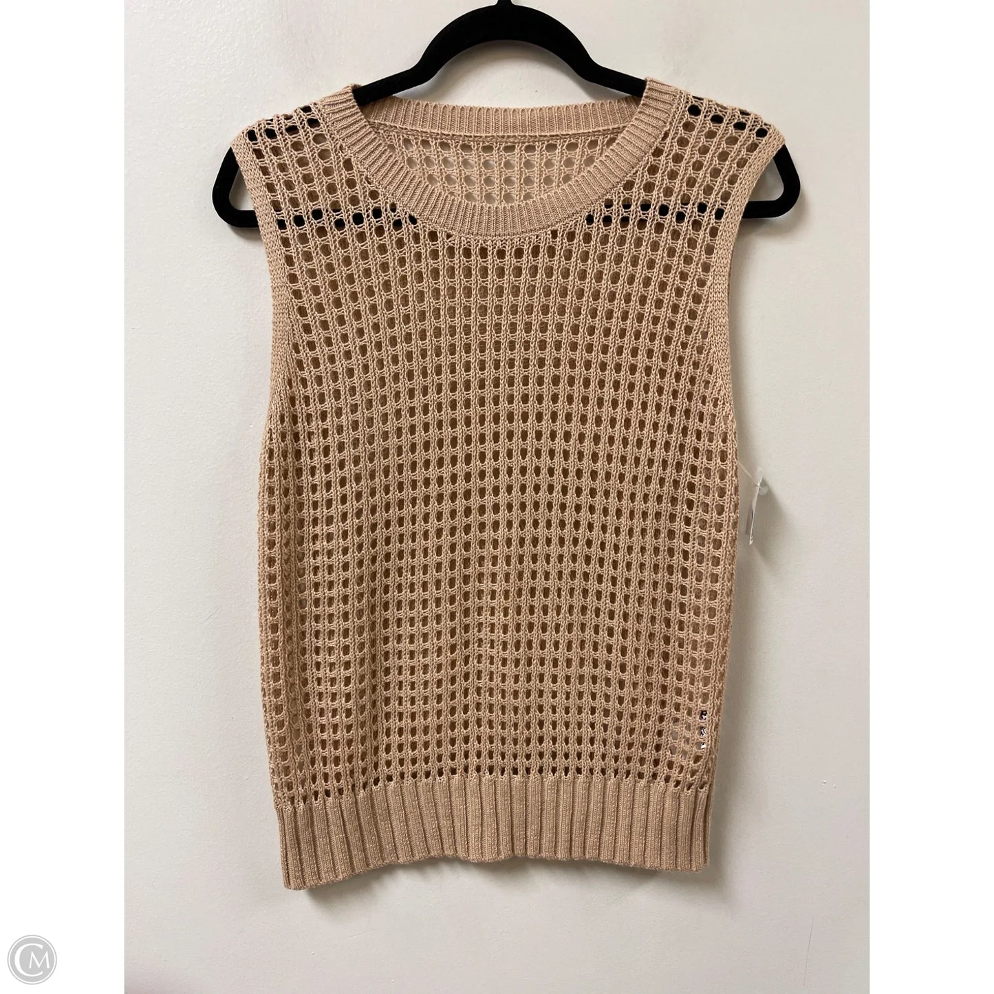 Vest Sweater By Clothes Mentor In Cream, Size: S