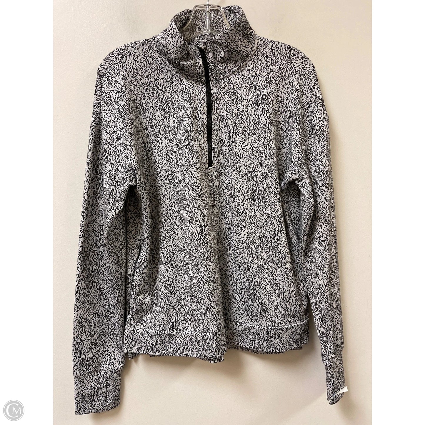 Sweatshirt Collar By Mondetta In Black & White, Size: M