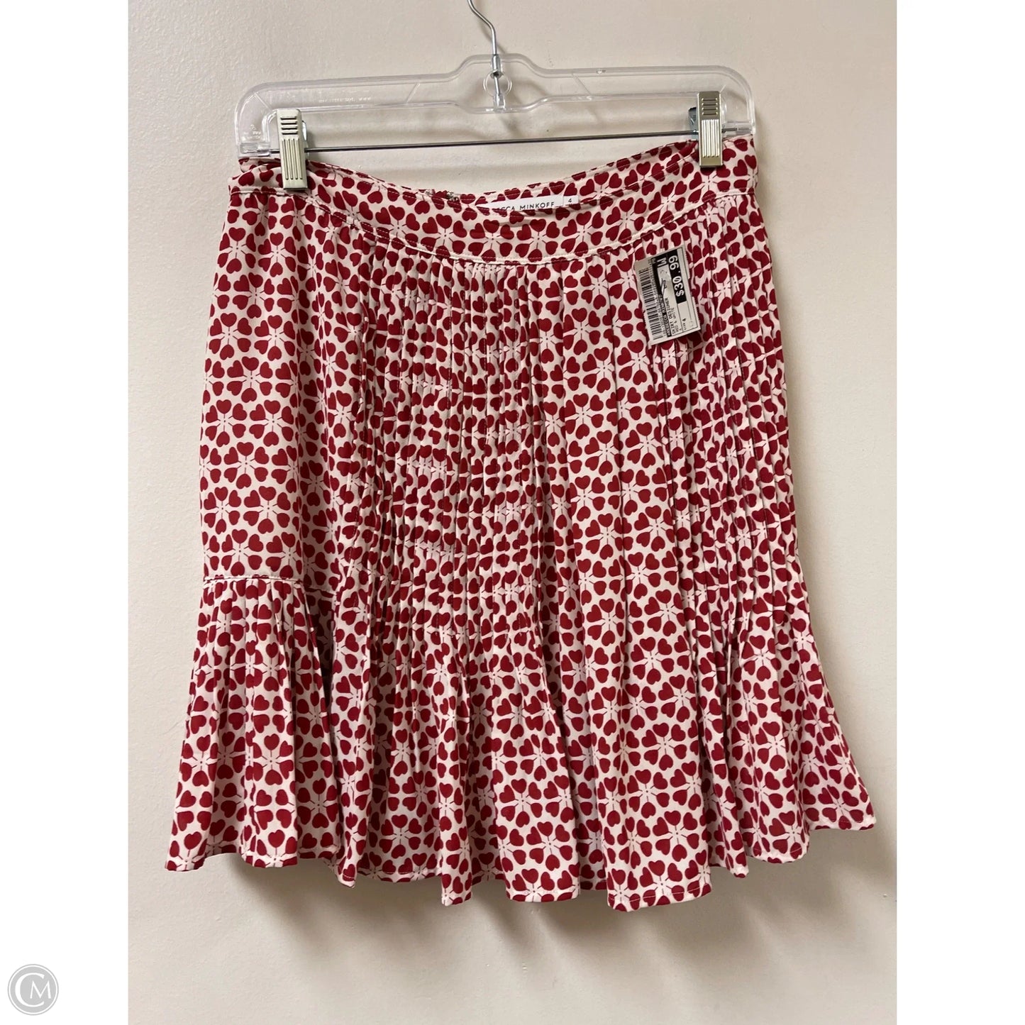 Skirt Designer By Rebecca Minkoff In Red & White, Size: 4