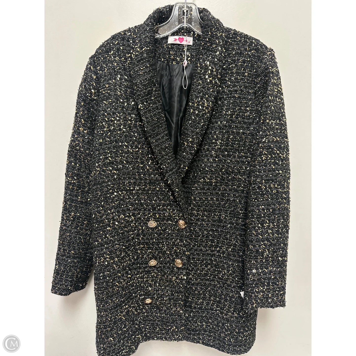 Blazer By Buddy Love In Black & Gold, Size: M