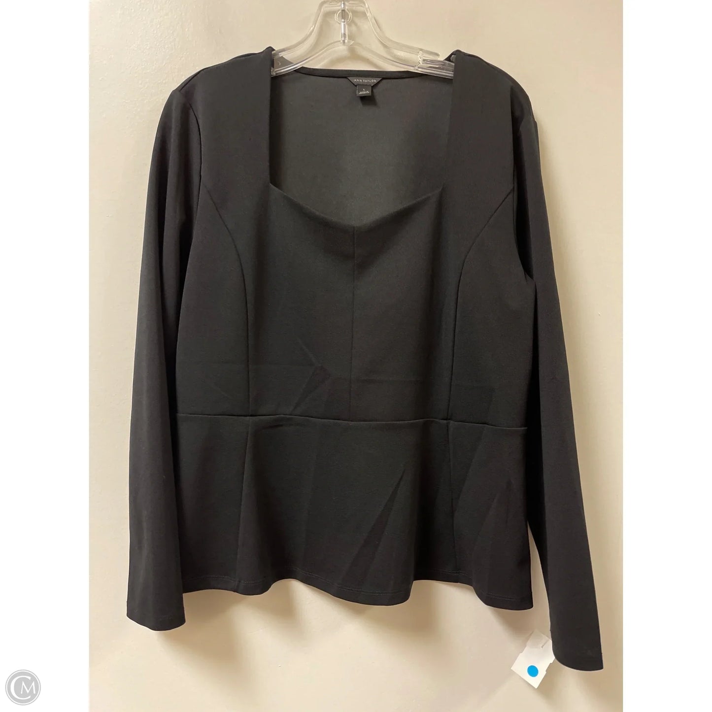 Top Long Sleeve By Ann Taylor In Black, Size: L