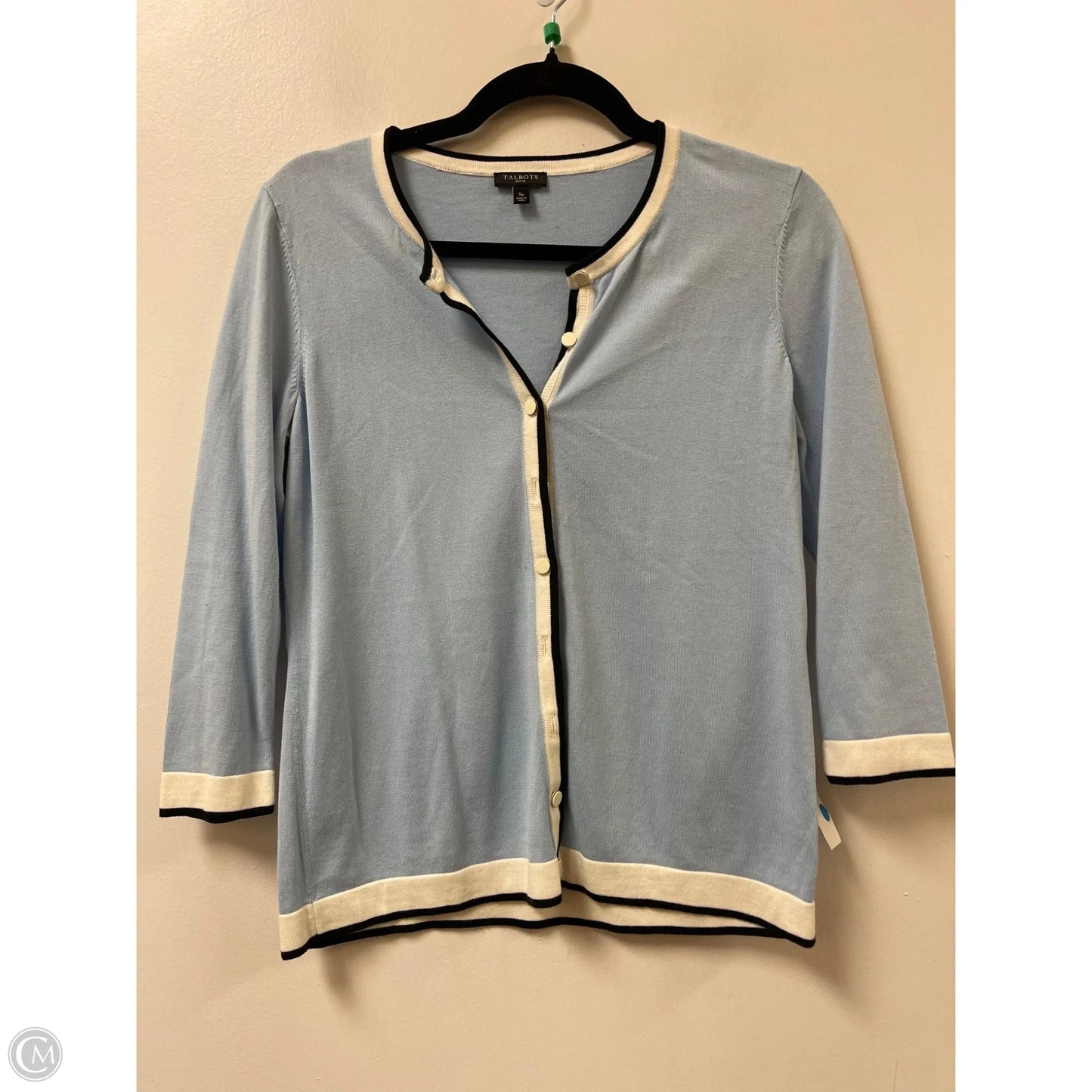 Sweater Cardigan By Talbots In Blue, Size: Sp