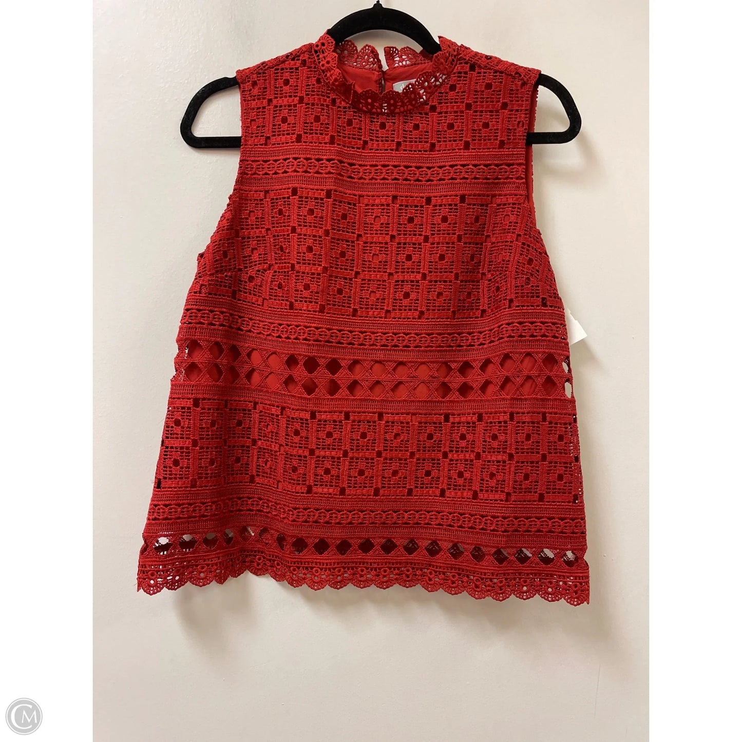 Top Sleeveless By Daniel Rainn In Orange, Size: S