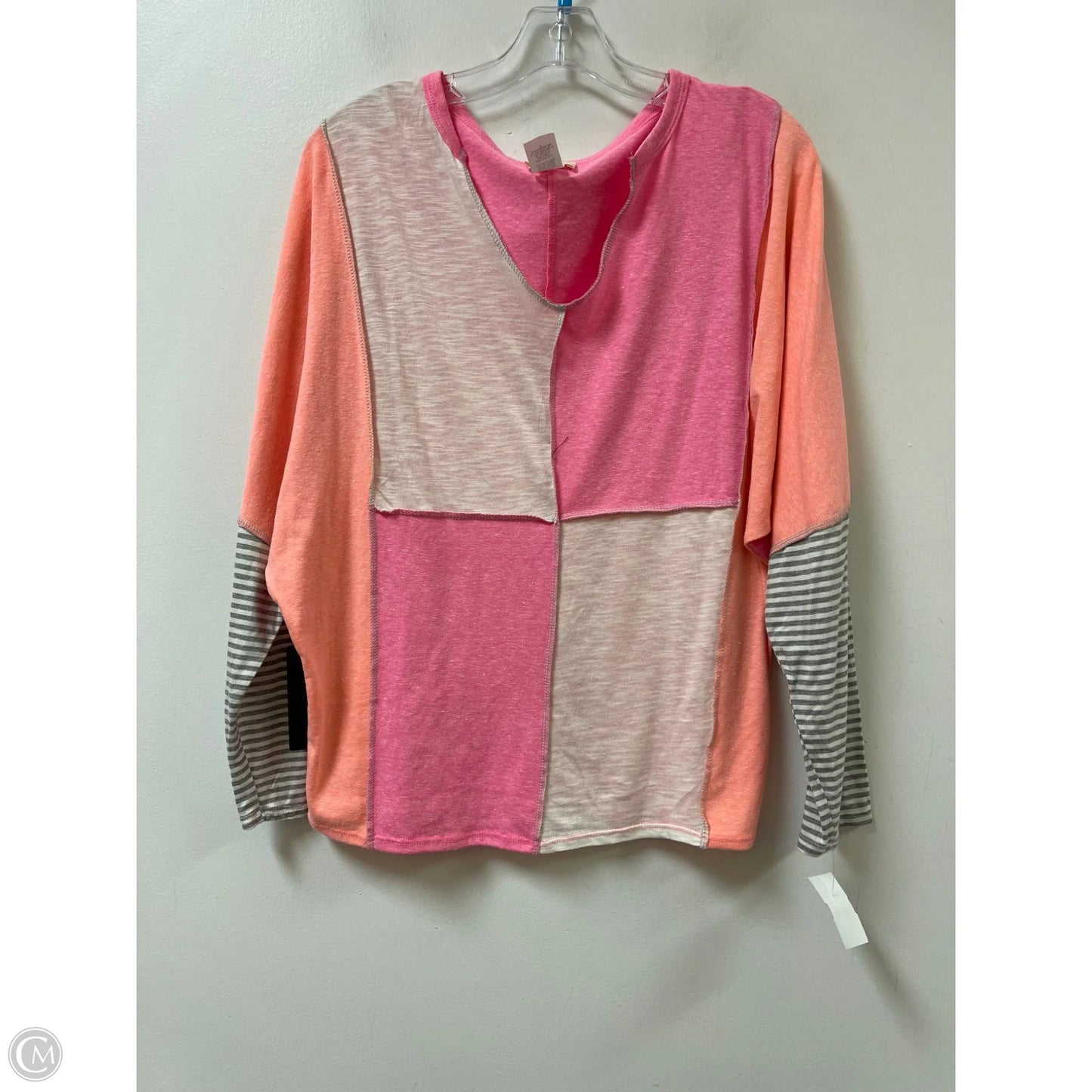 Top Long Sleeve By Bibi In Pink, Size: S