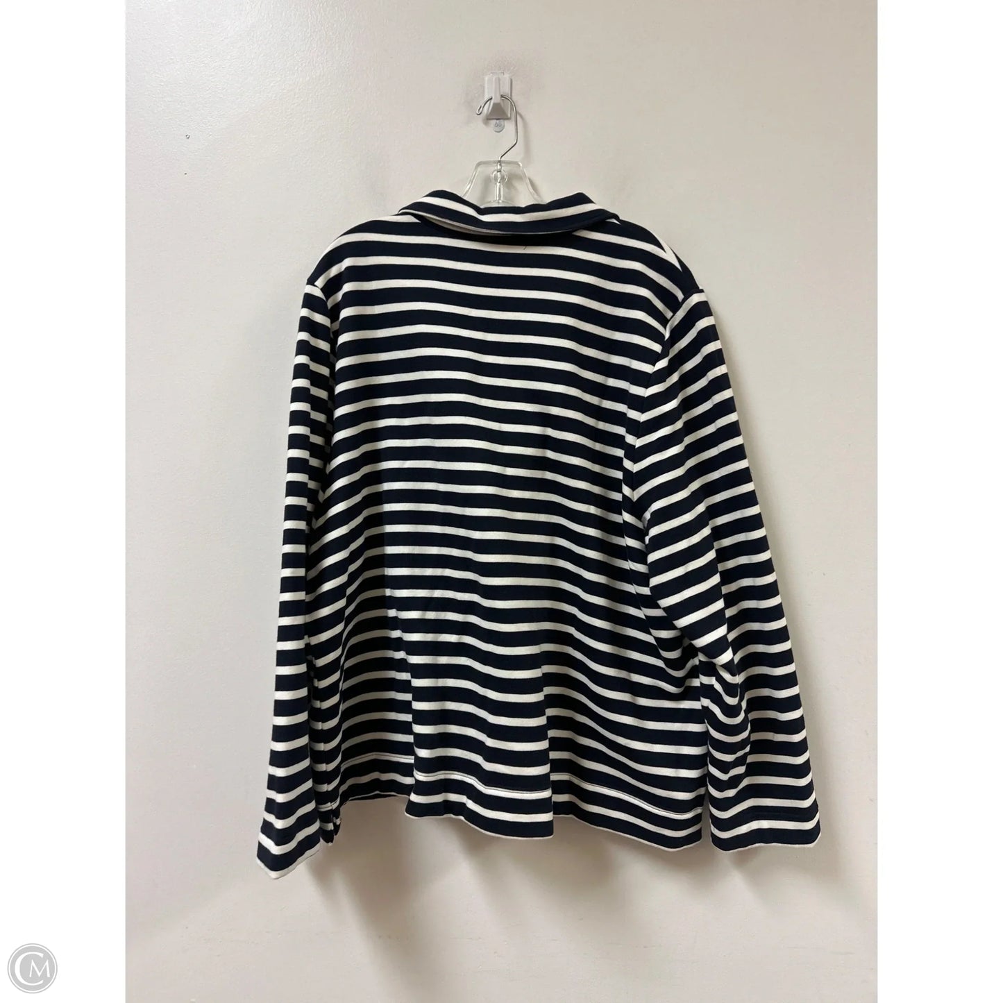 Sweatshirt Collar By Talbots In Striped Pattern, Size: 3x