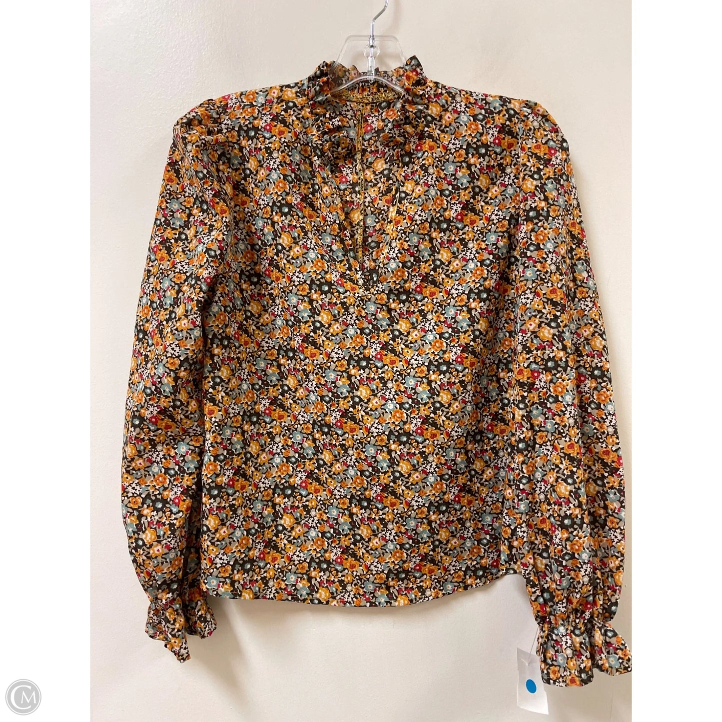Top Long Sleeve By Shein In Floral Print, Size: Xs