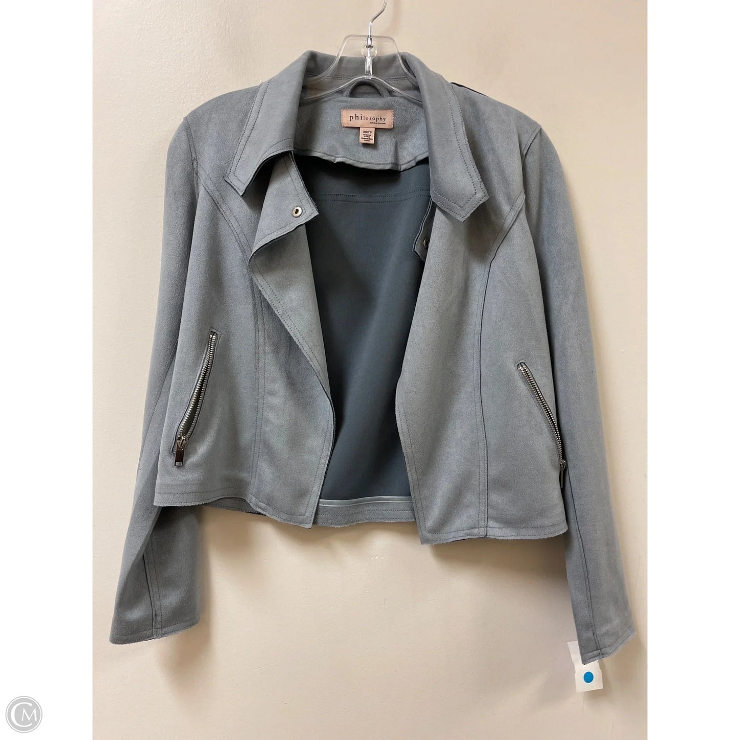 Jacket Moto By Philosophy In Blue, Size: Xs