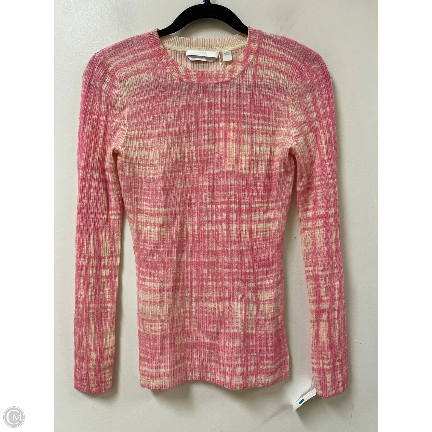 Sweater By Hugo Boss In Cream & Pink, Size: Xs