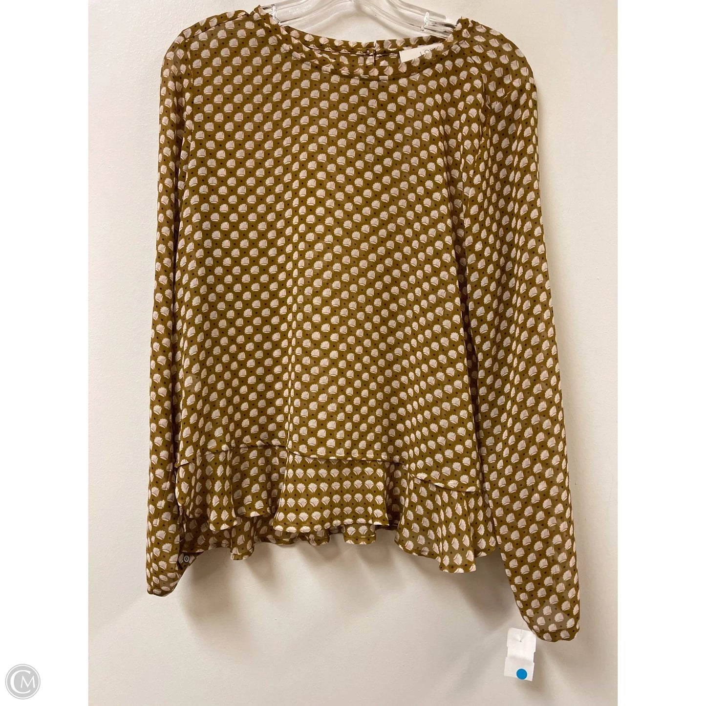 Top Long Sleeve By Loft In Brown, Size: M