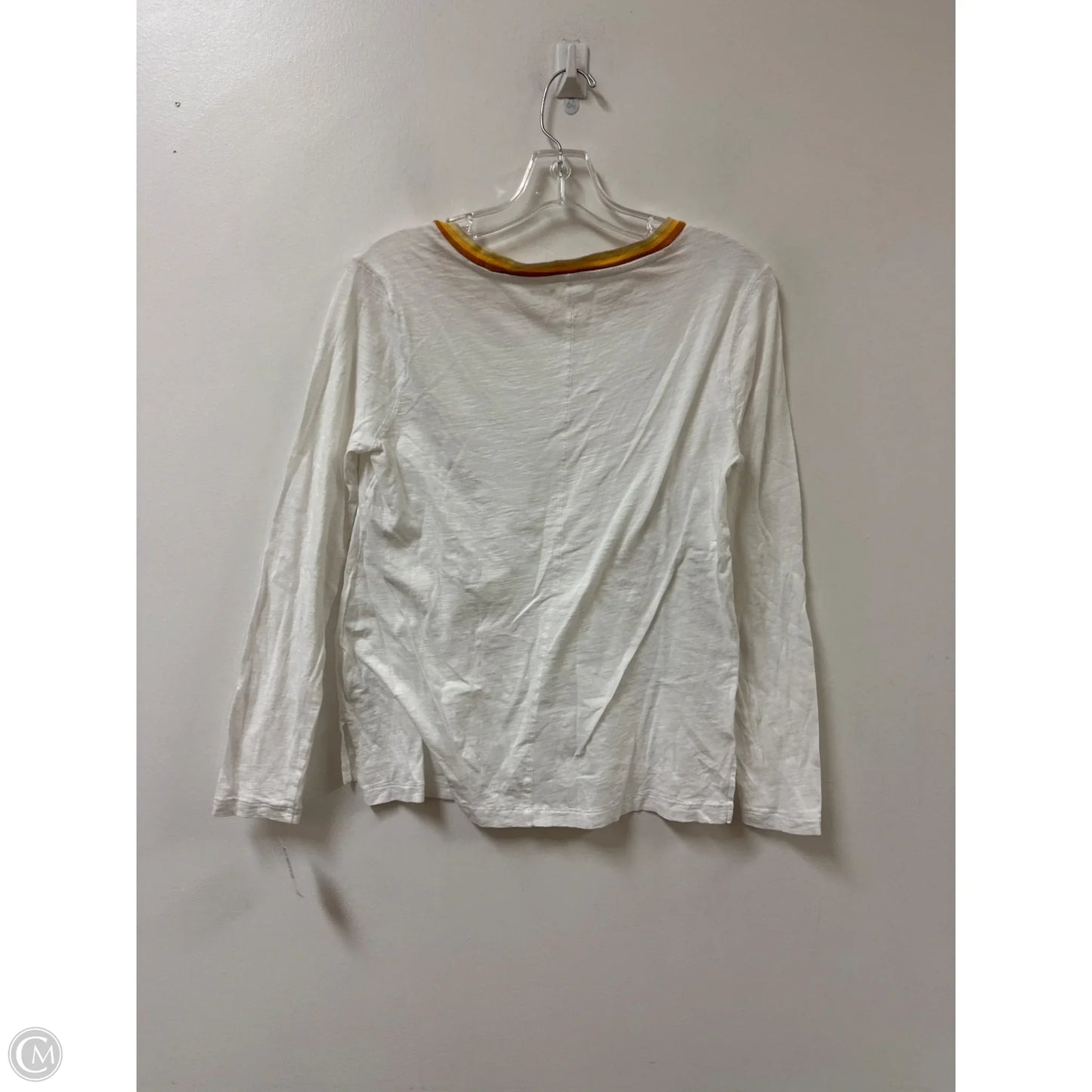 Top Long Sleeve By Madewell In White, Size: S