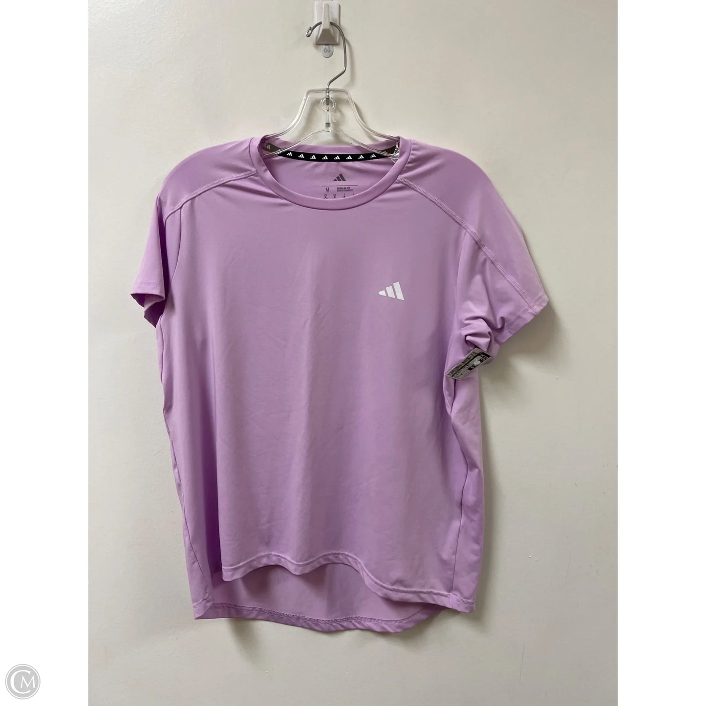 Athletic Top Short Sleeve By Adidas In Purple, Size: M