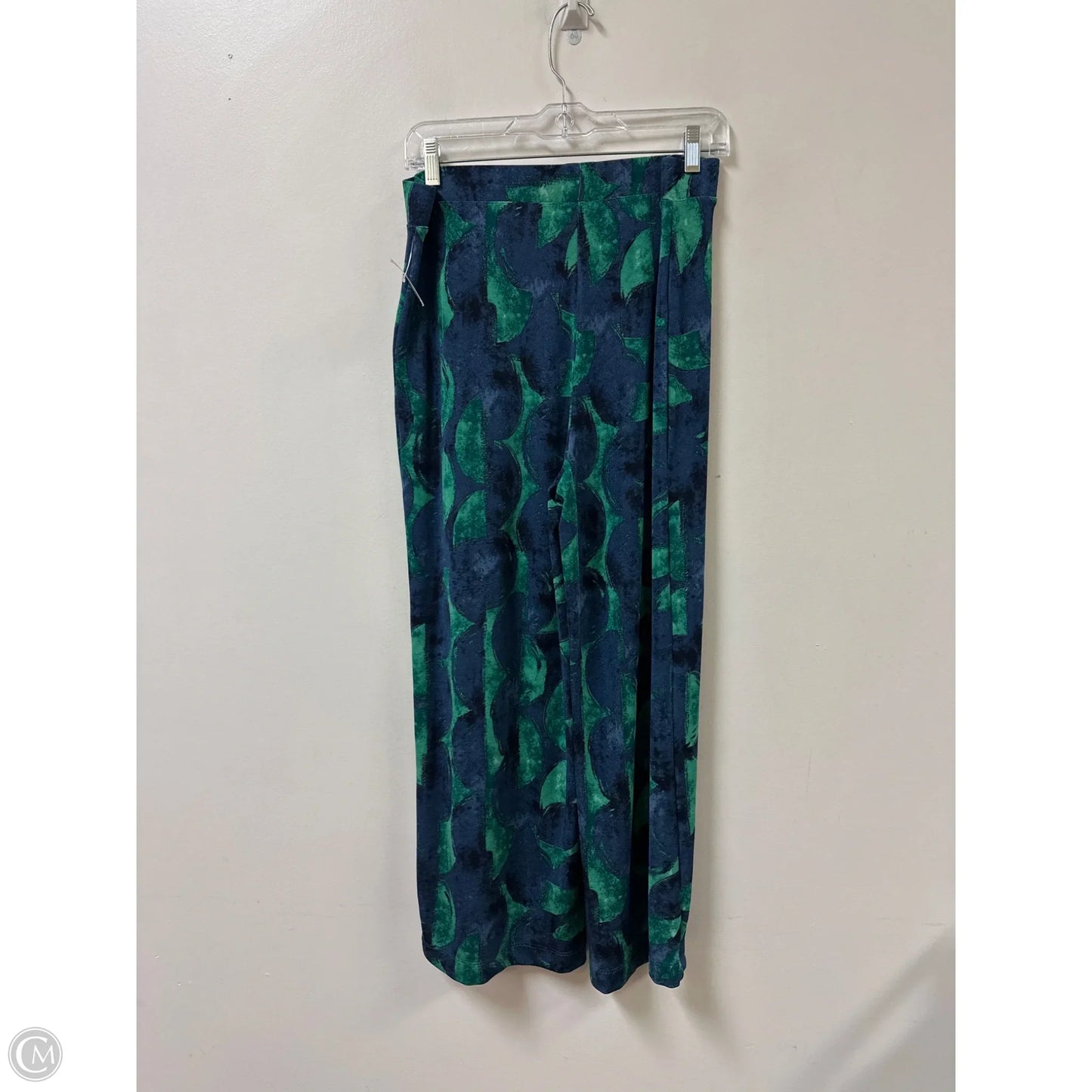 Pants Wide Leg By Chicos In Blue & Green, Size: 8