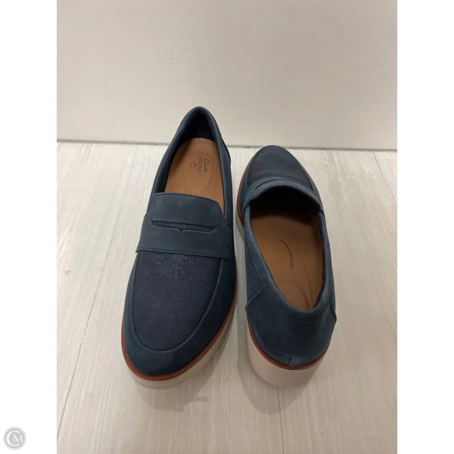 Shoes Flats By Clarks In Blue, Size: 9.5