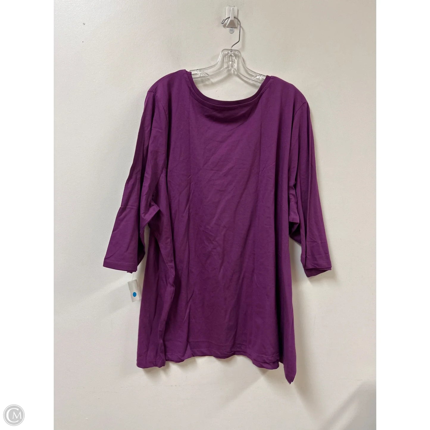 Top Long Sleeve By Woman Within In Purple, Size: 3x