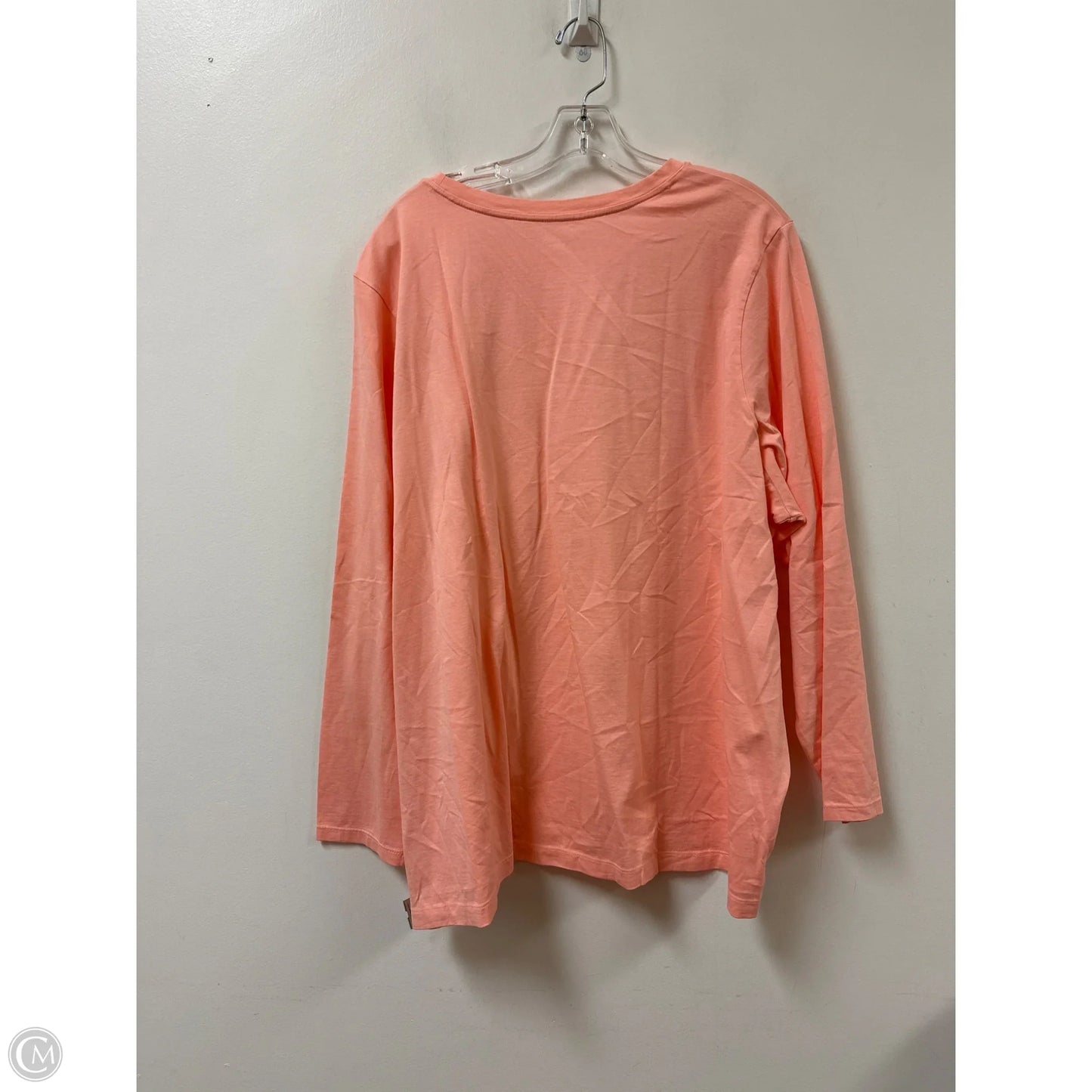 Top Long Sleeve By Lands End In Coral, Size: 3x