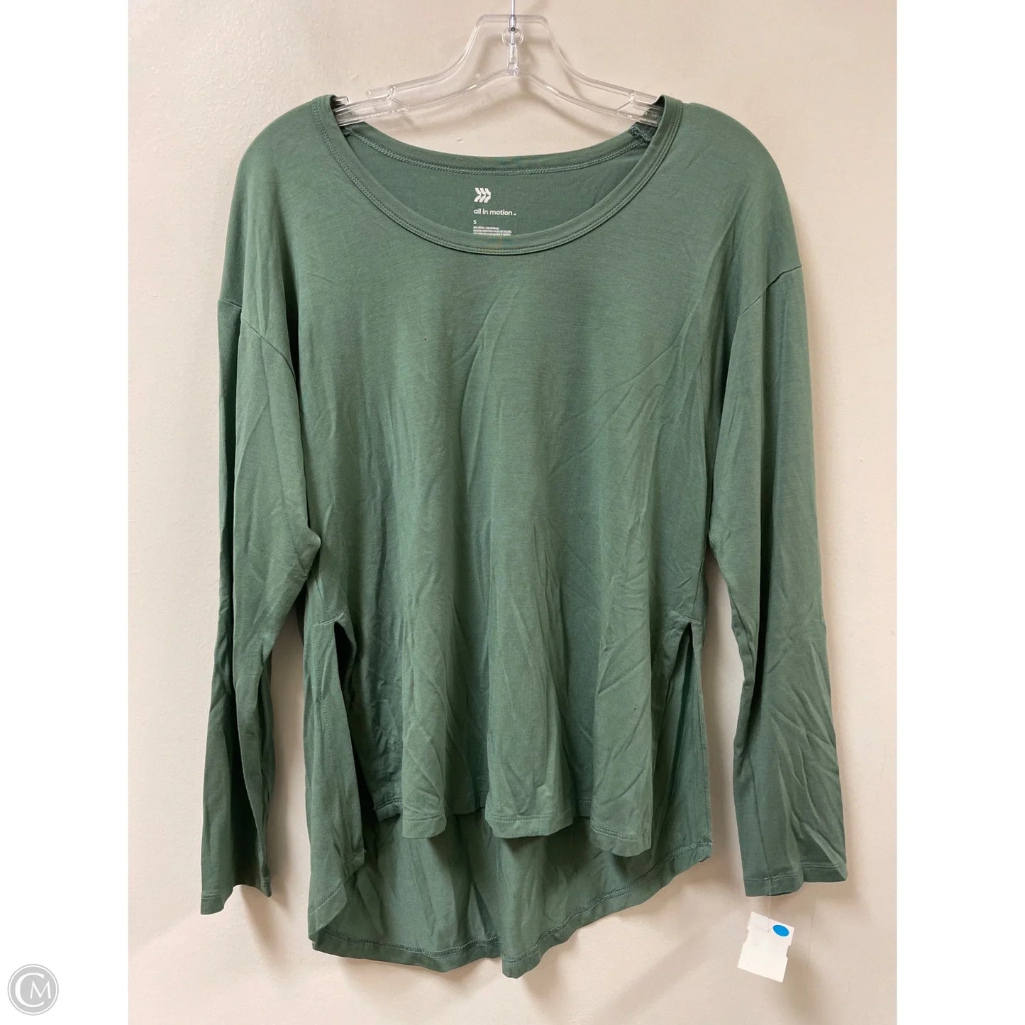 Athletic Top Long Sleeve Crewneck By All In Motion In Green, Size: S