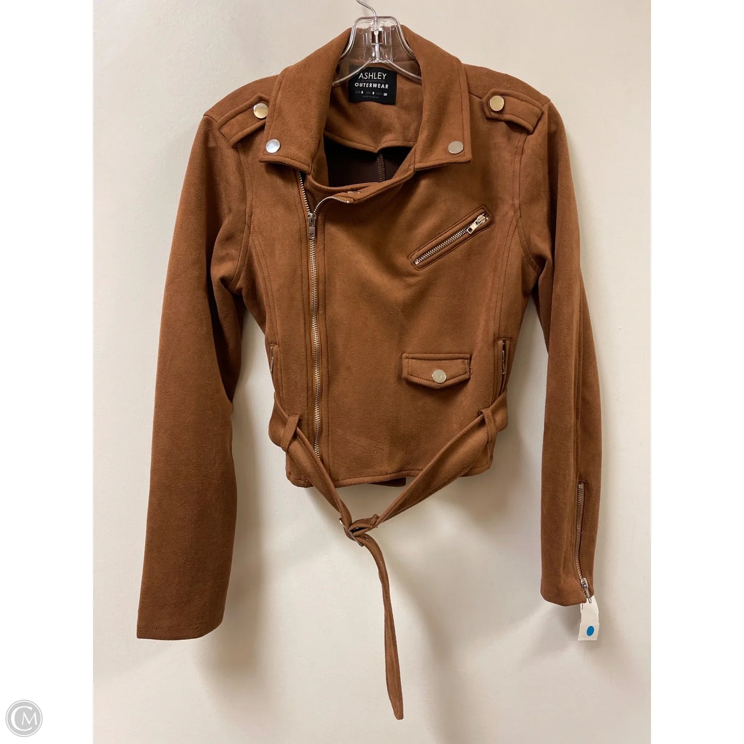 Jacket Moto By Ashley In Brown, Size: S