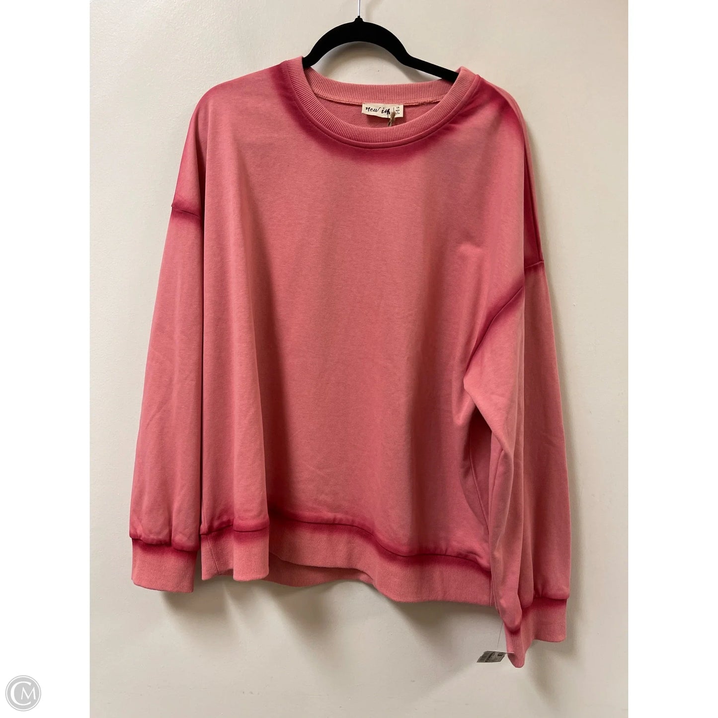 Sweatshirt Crewneck By New In In Pink, Size: 1x