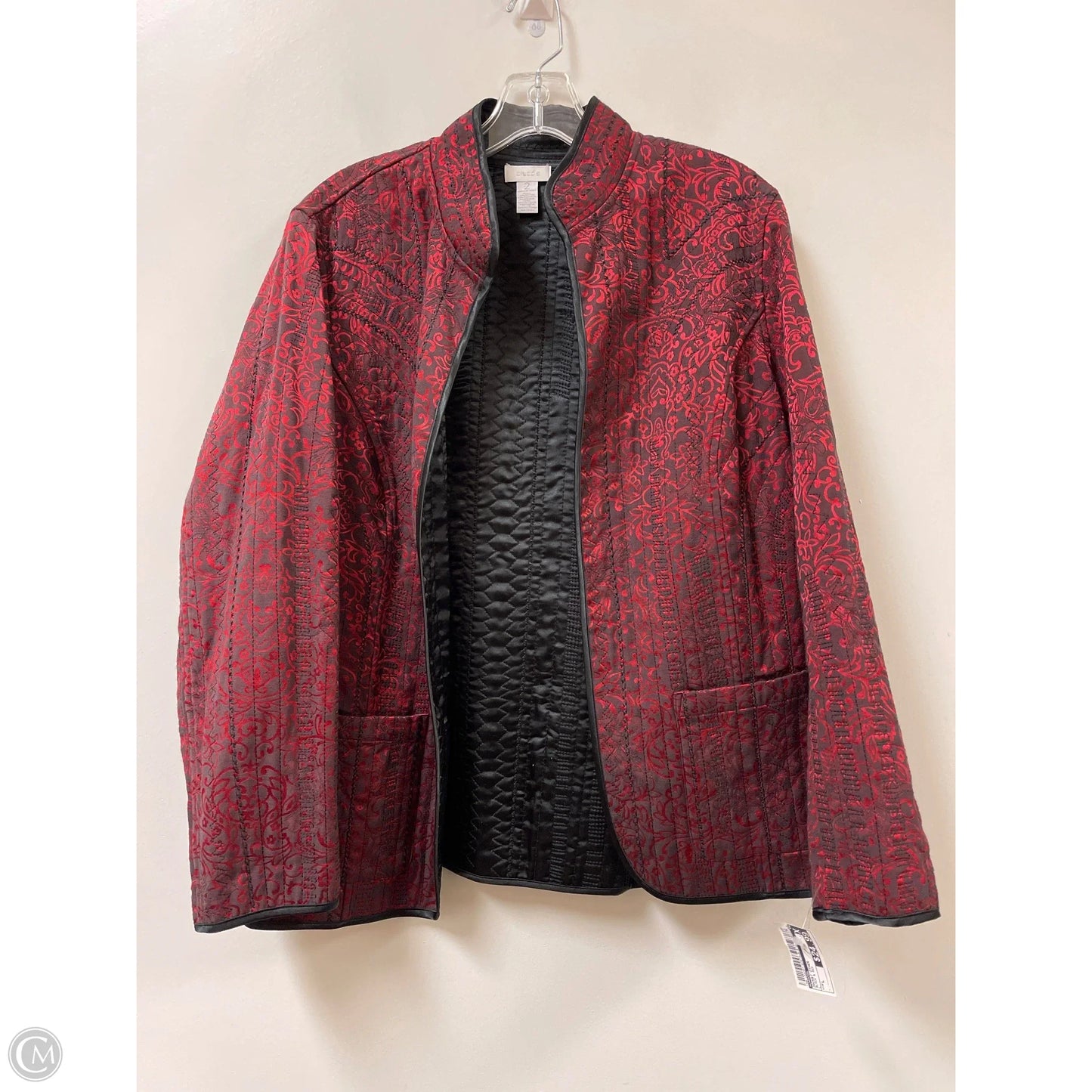 Jacket Other By Chicos In Black & Red, Size: L