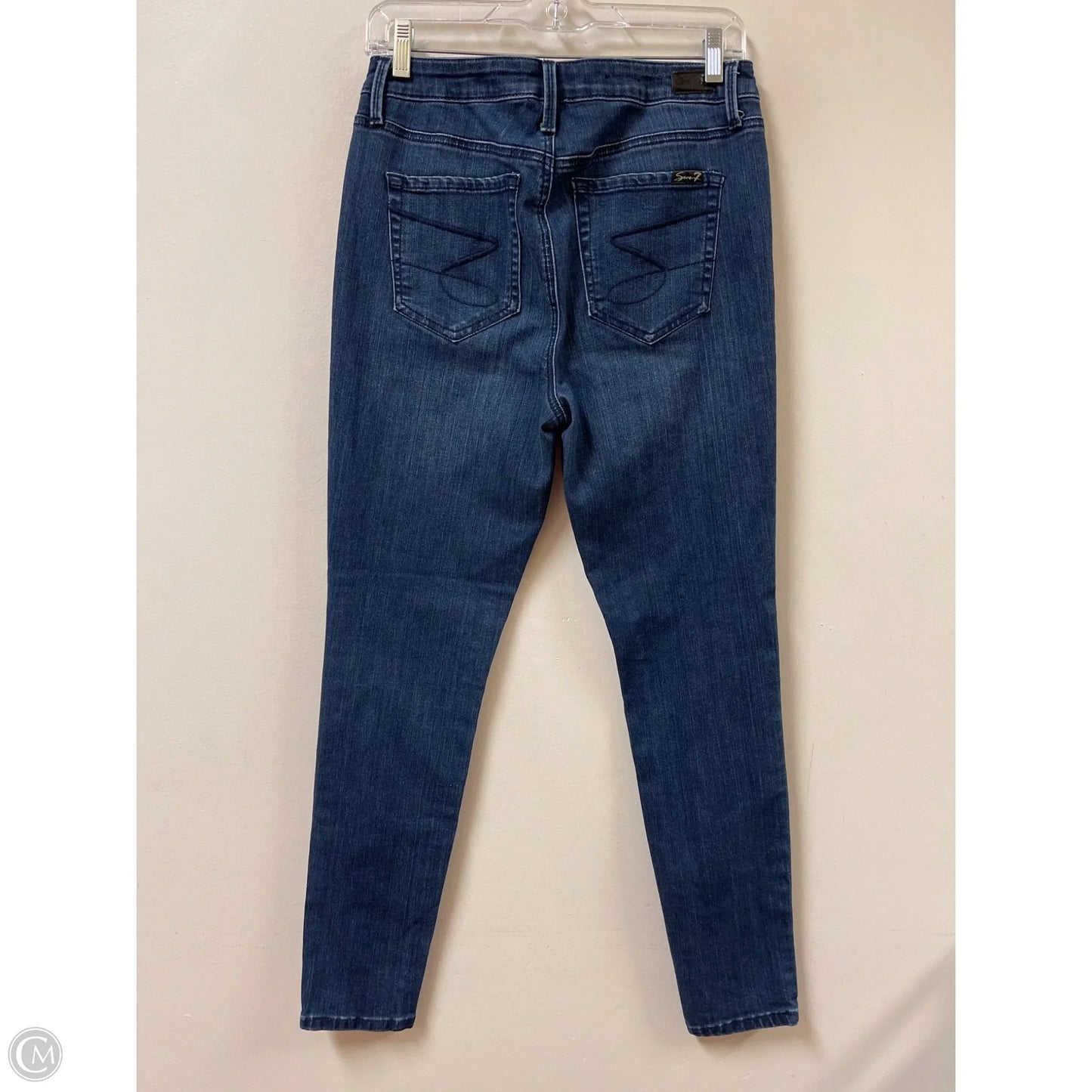 Jeans Skinny By Seven 7 In Blue Denim, Size: 8