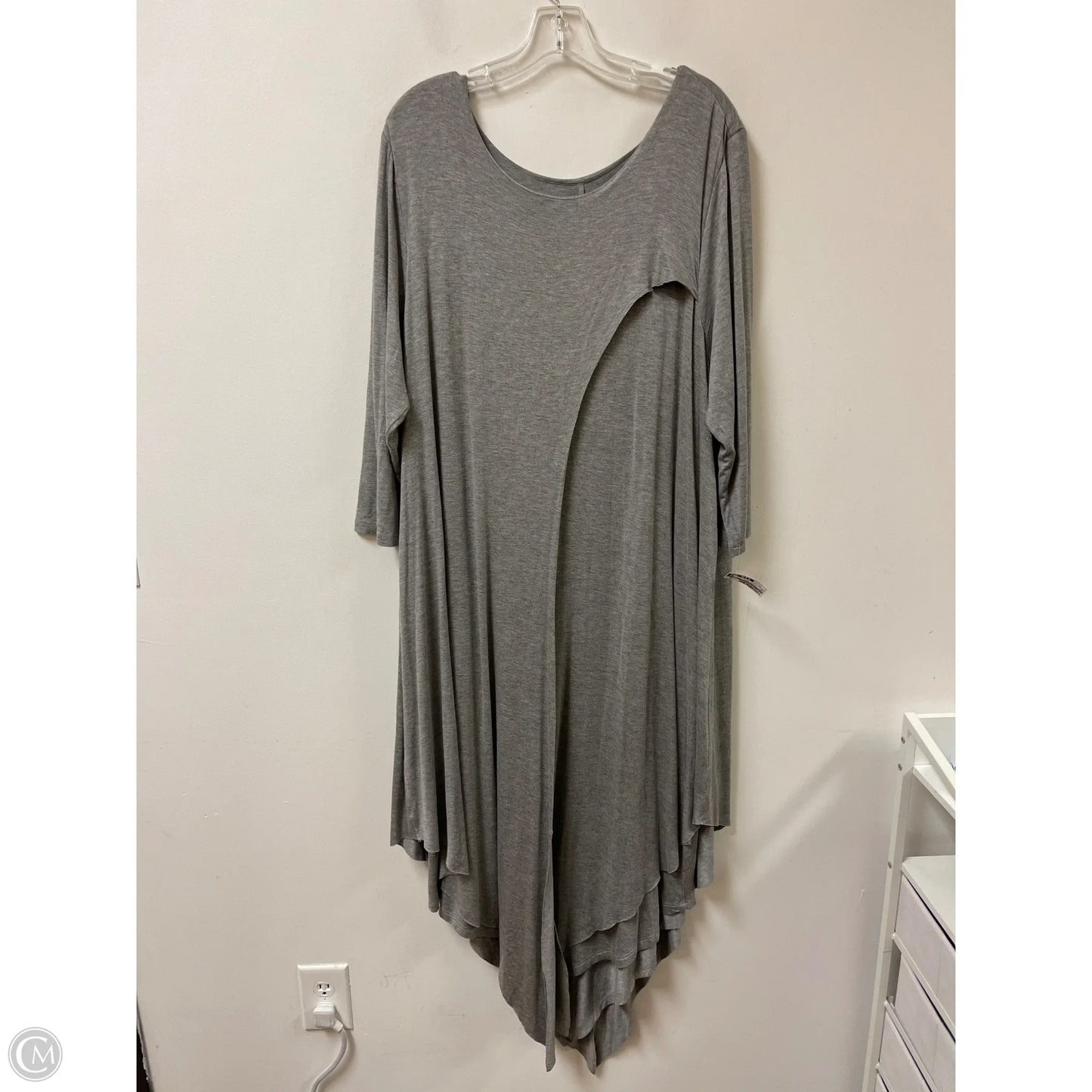 Dress Casual Midi By Soft Surroundings In Grey, Size: 3x