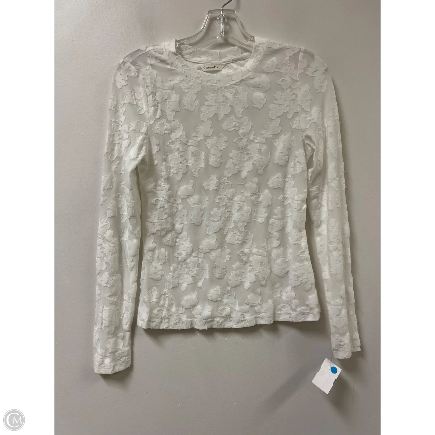 Top Long Sleeve By Clothes Mentor In White, Size: S