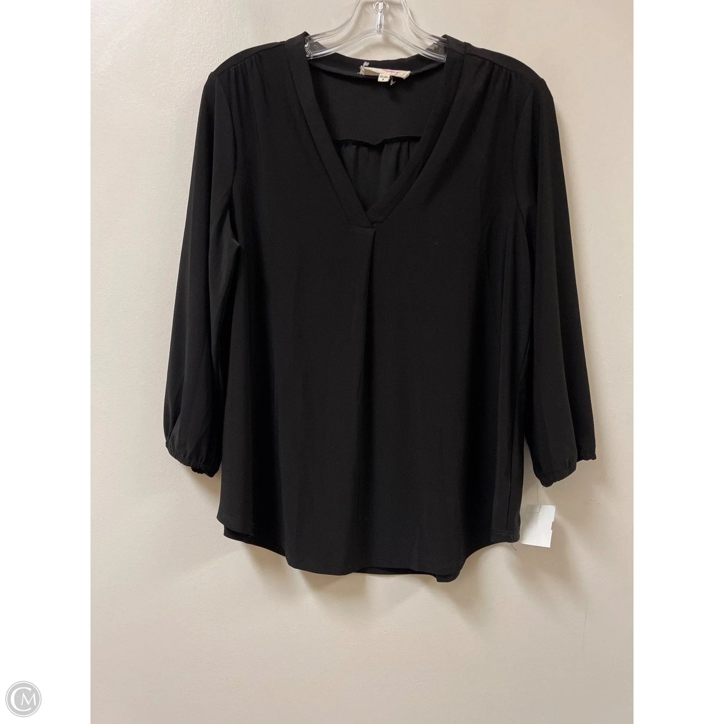 Top Long Sleeve By Two By Vince Camuto In Black, Size: M
