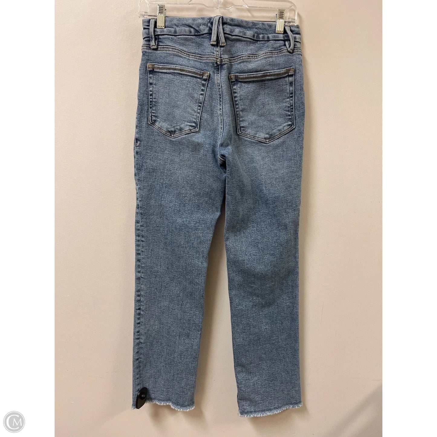 Jeans Straight By Good American In Blue Denim, Size: 10