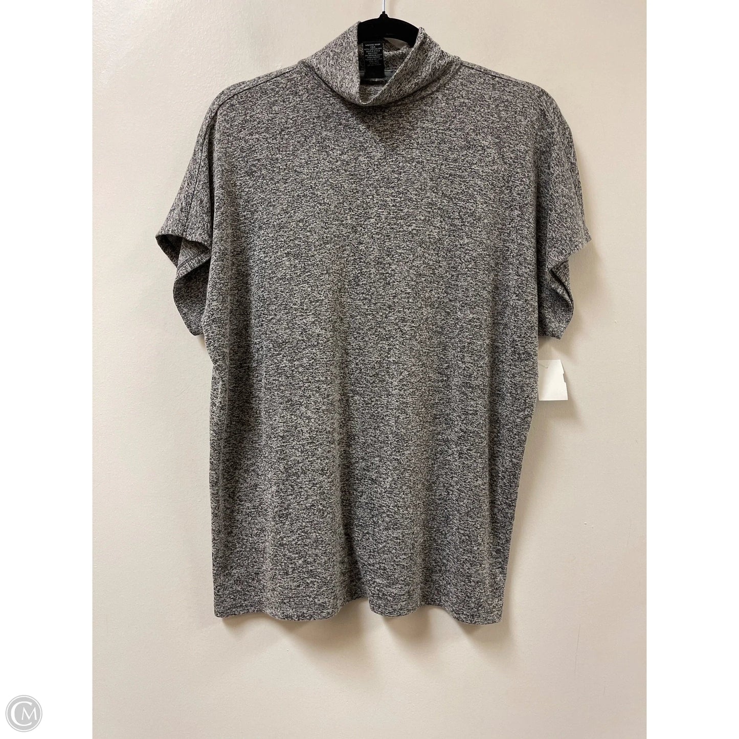 Top Short Sleeve By Joan Vass In Grey, Size: S
