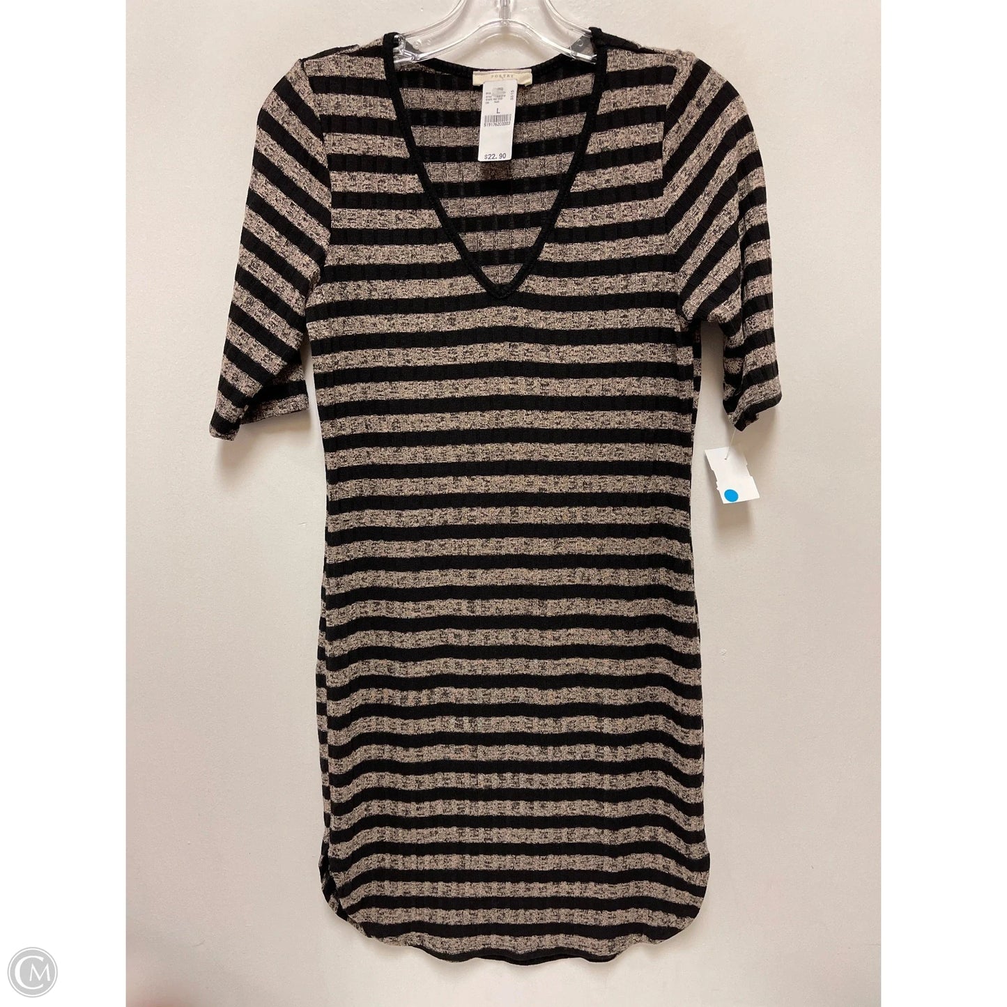 Dress Casual Midi By Poetry In Striped Pattern, Size: L