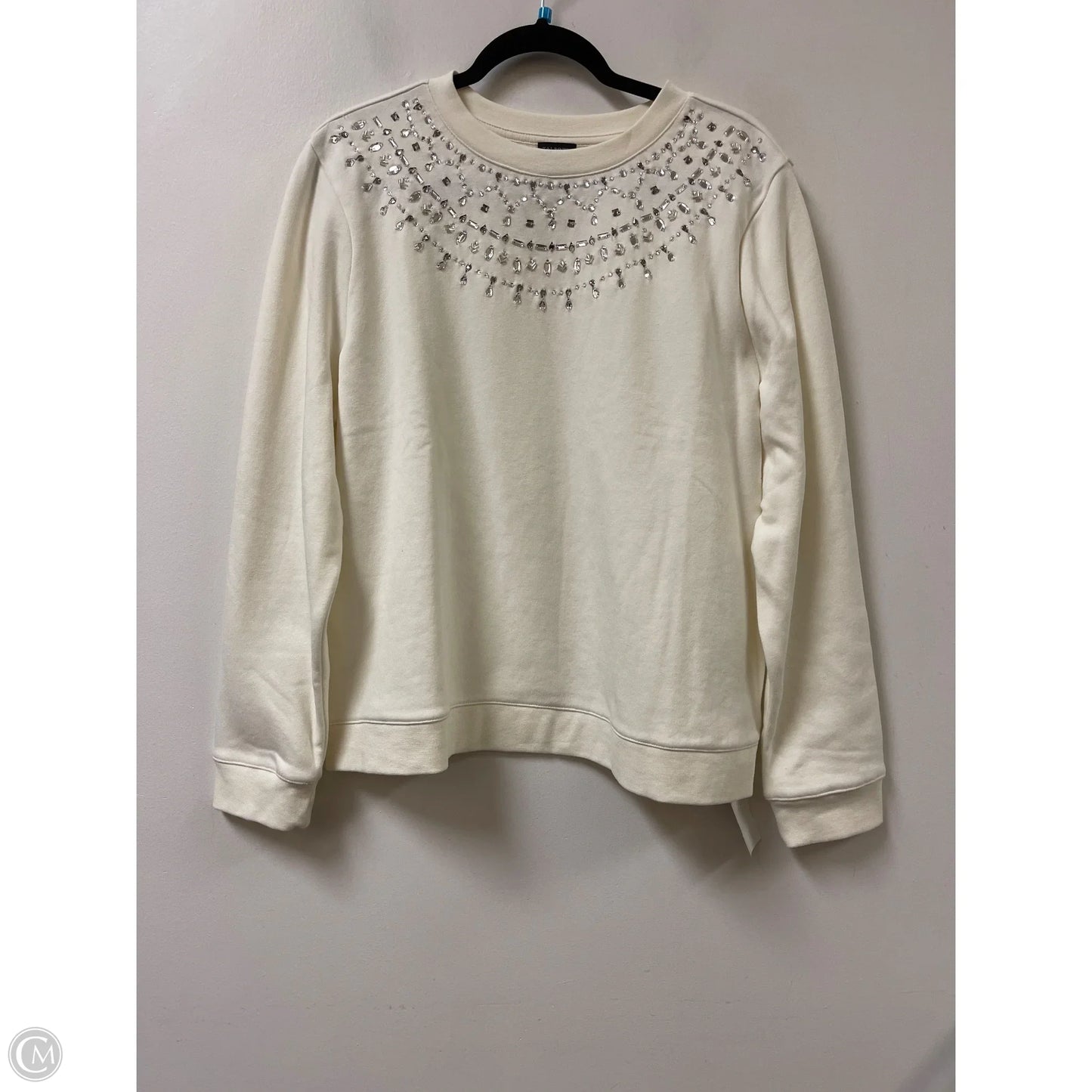 Sweatshirt Crewneck By Talbots In White, Size: Xl