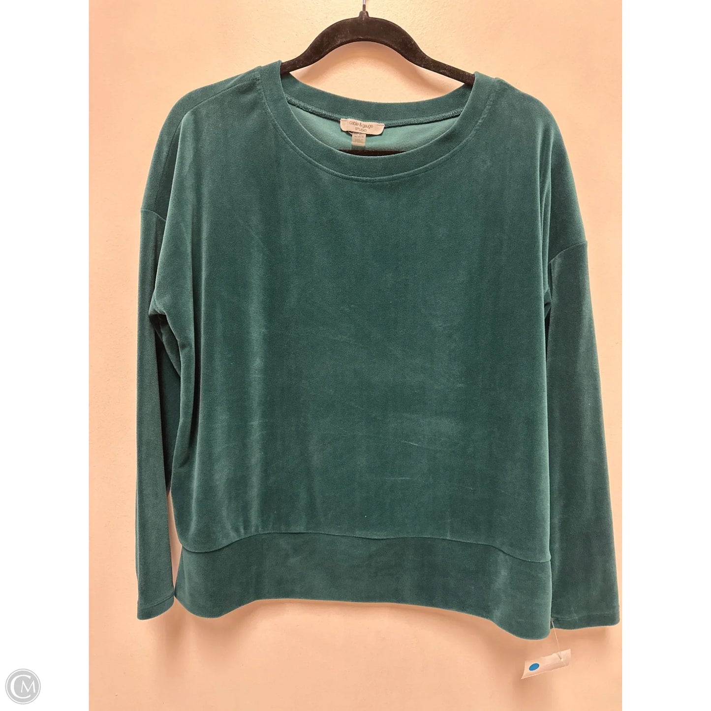Sweatshirt Crewneck By Cable And Gauge In Green, Size: M