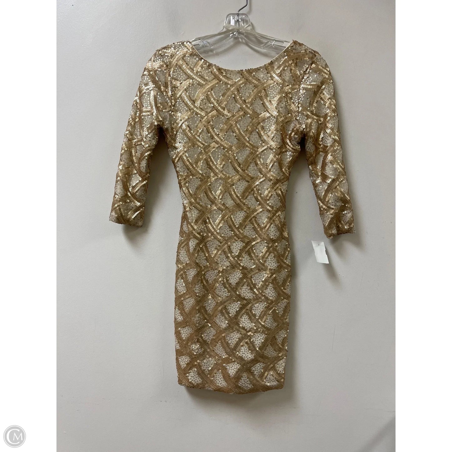 Dress Party Short By As U Wish In Gold, Size: S