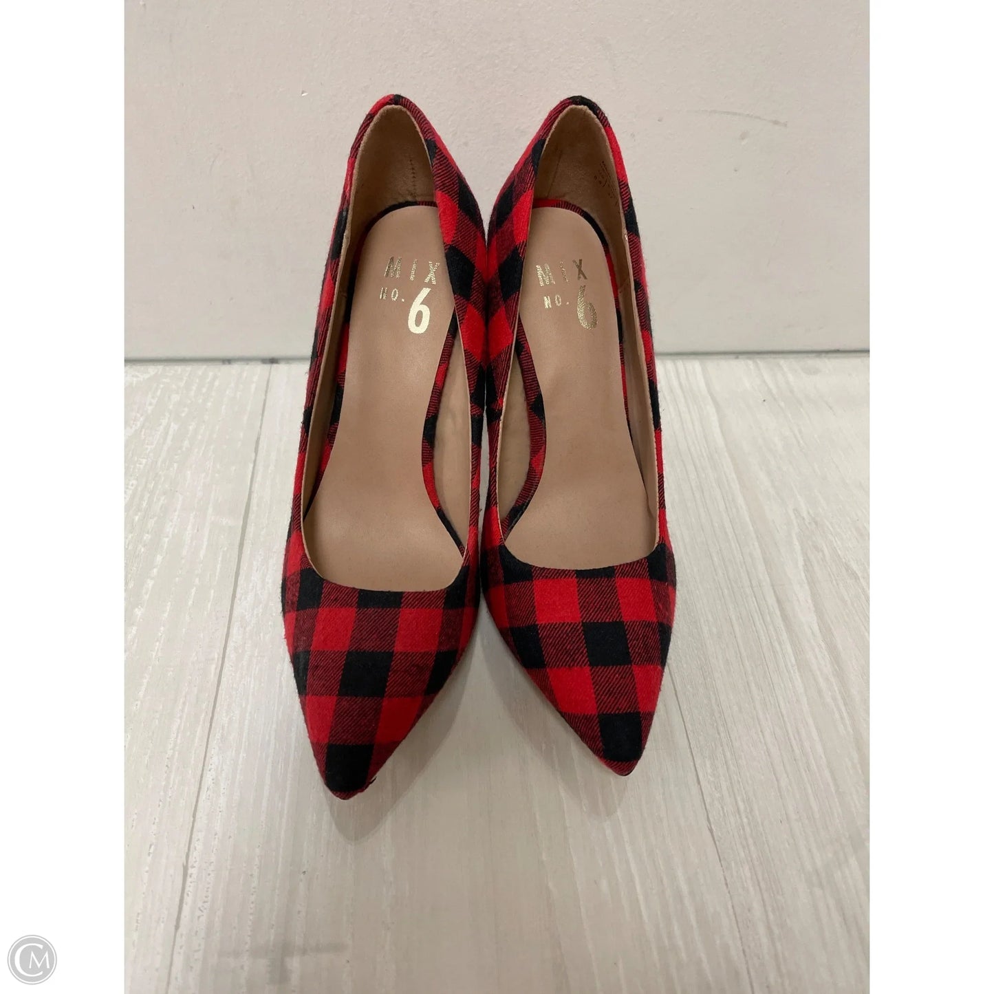 Shoes Heels Stiletto By Mix No 6 In Black & Red, Size: 6.5