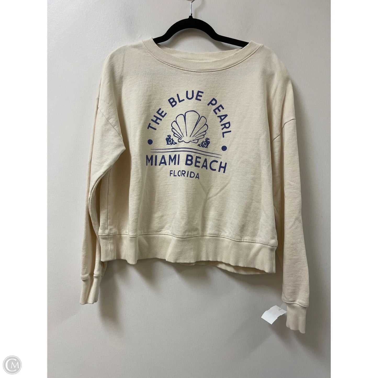 Sweatshirt Crewneck By Maeve In Cream, Size: Xs