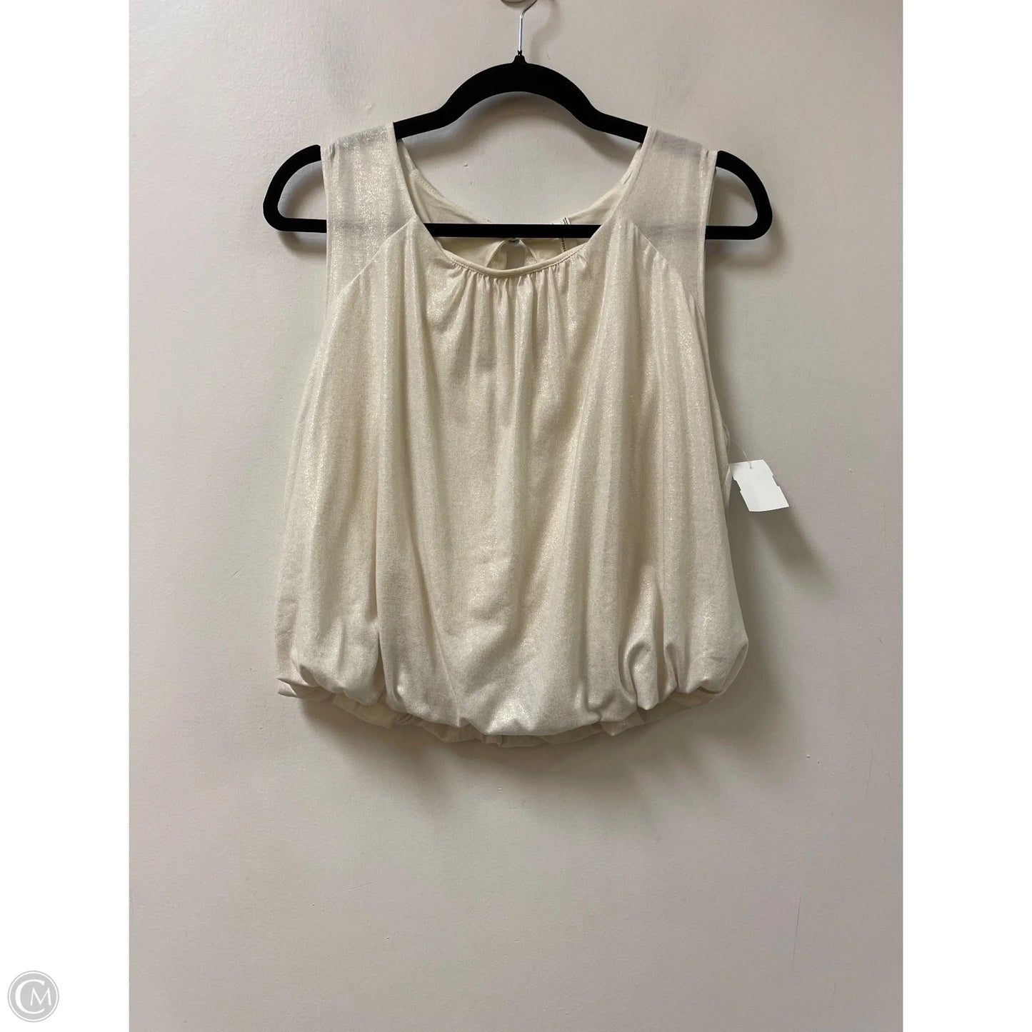 Top Sleeveless By Anthropologie In Cream, Size: S