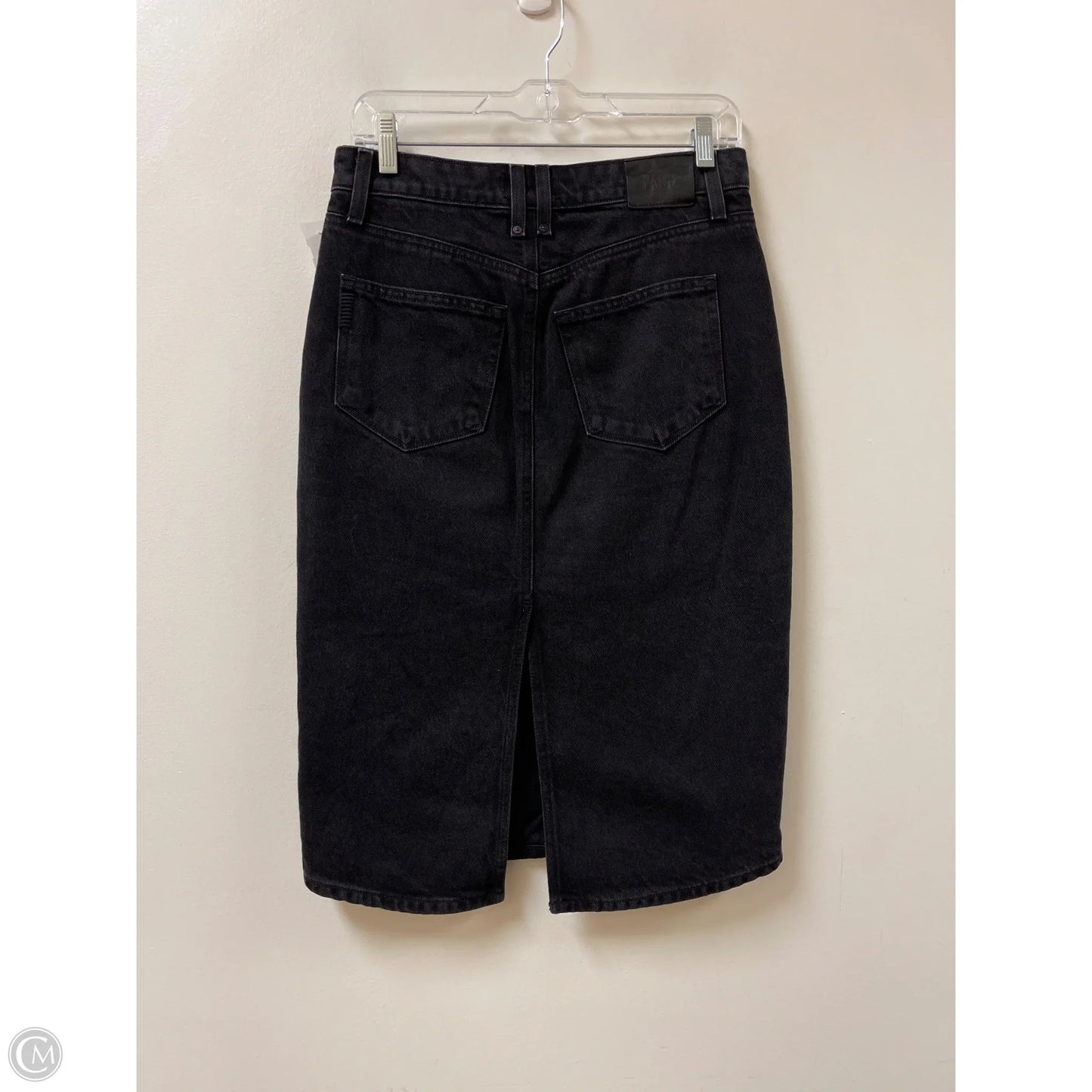 Skirt Midi By Paige In Black Denim, Size: 2