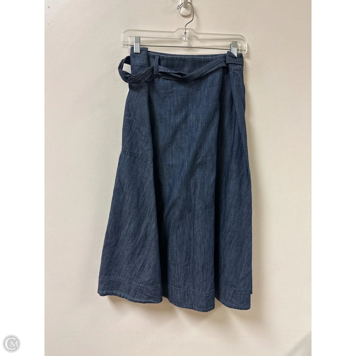 Skirt Midi By Talbots In Blue Denim, Size: 12