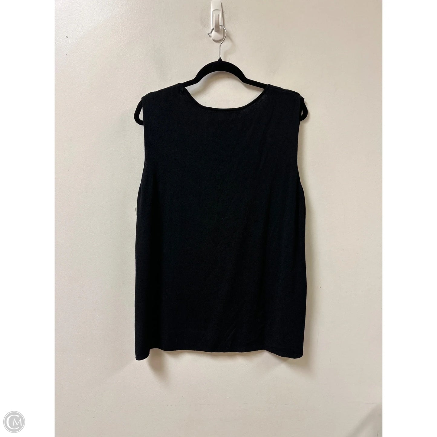 Top Sleeveless By Jones New York In Black, Size: 3x