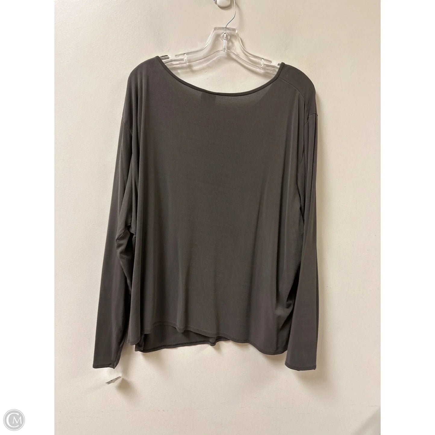 Top Long Sleeve By Eileen Fisher In Brown, Size: 2x