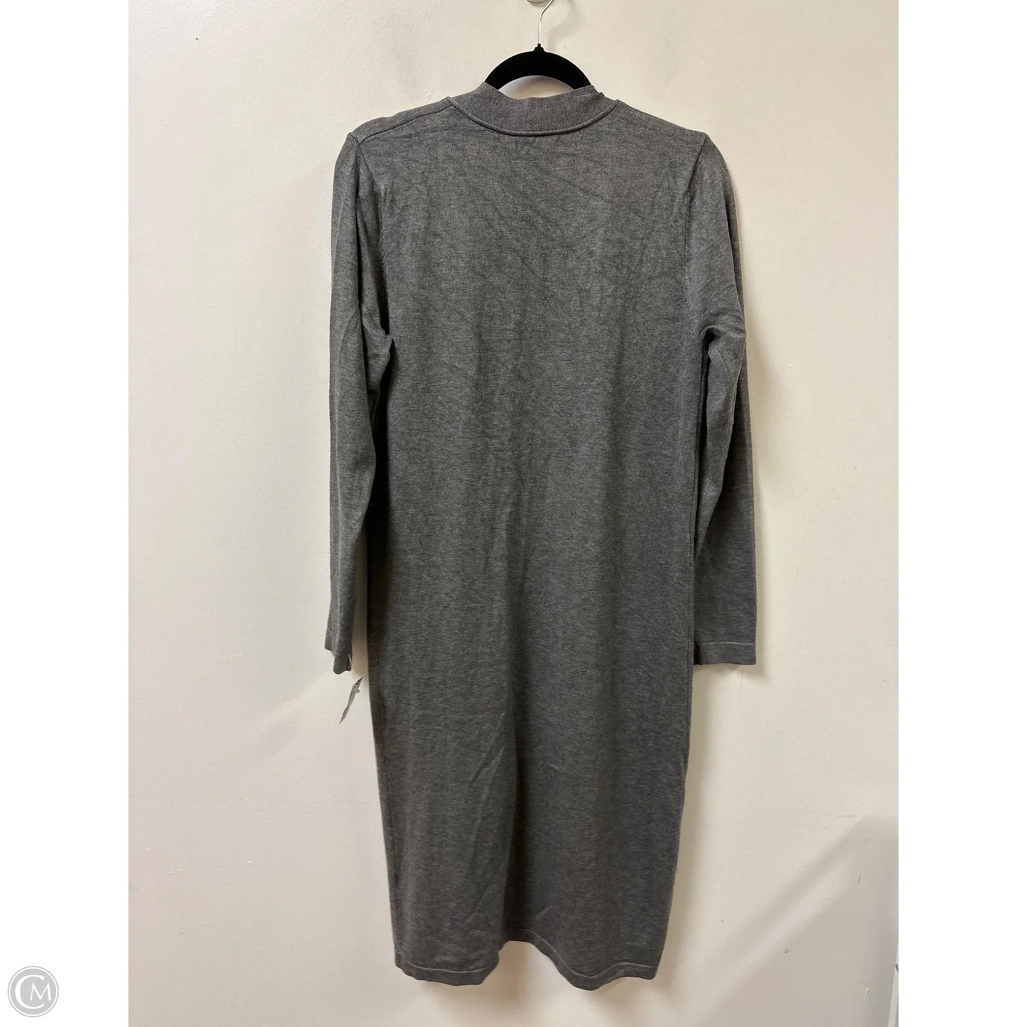 Sweater Cardigan By Tahari In Grey, Size: L