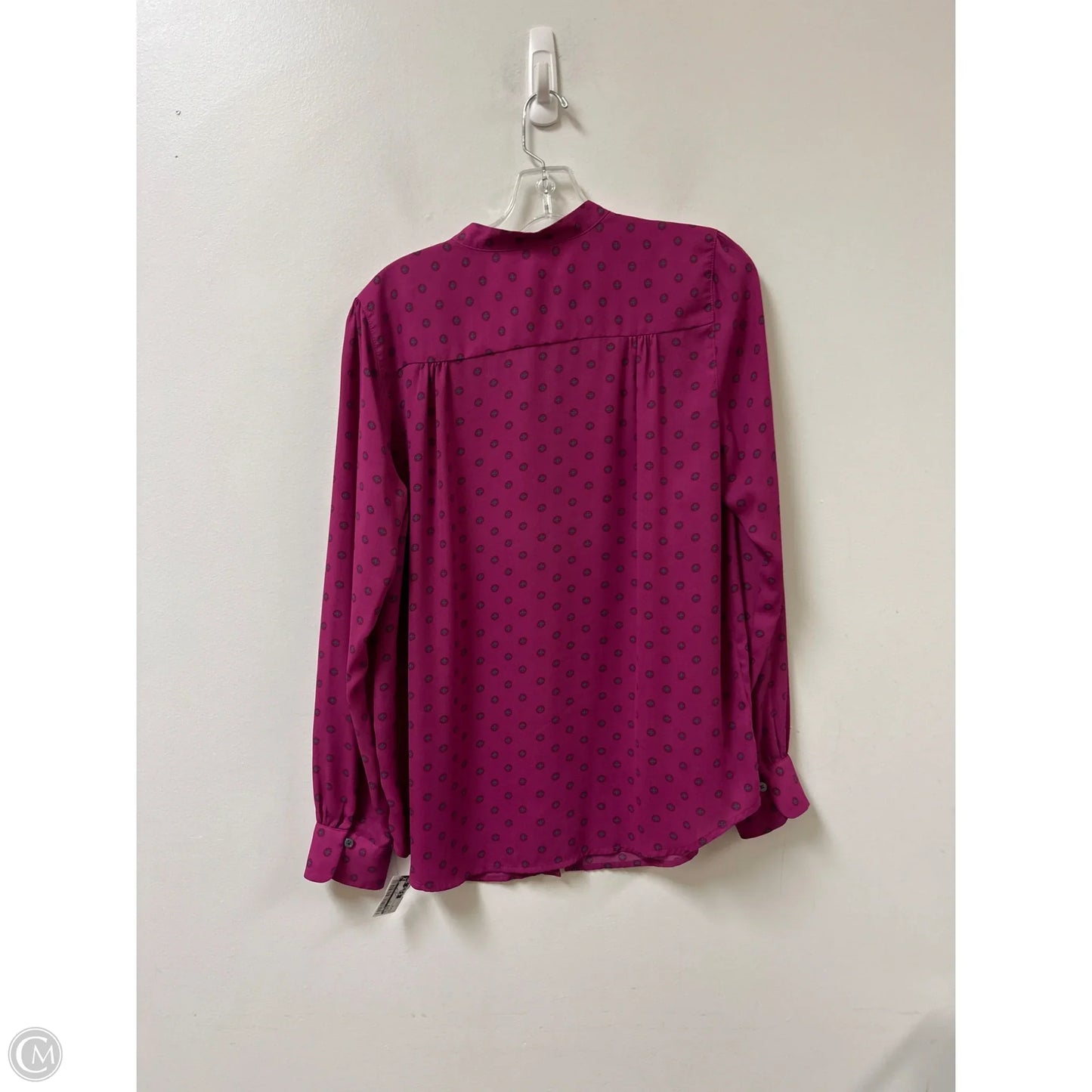 Blouse Long Sleeve By Loft In Purple, Size: M