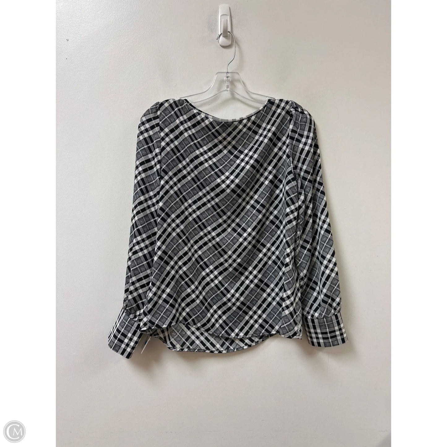 Top Long Sleeve By Express In Black & White, Size: S