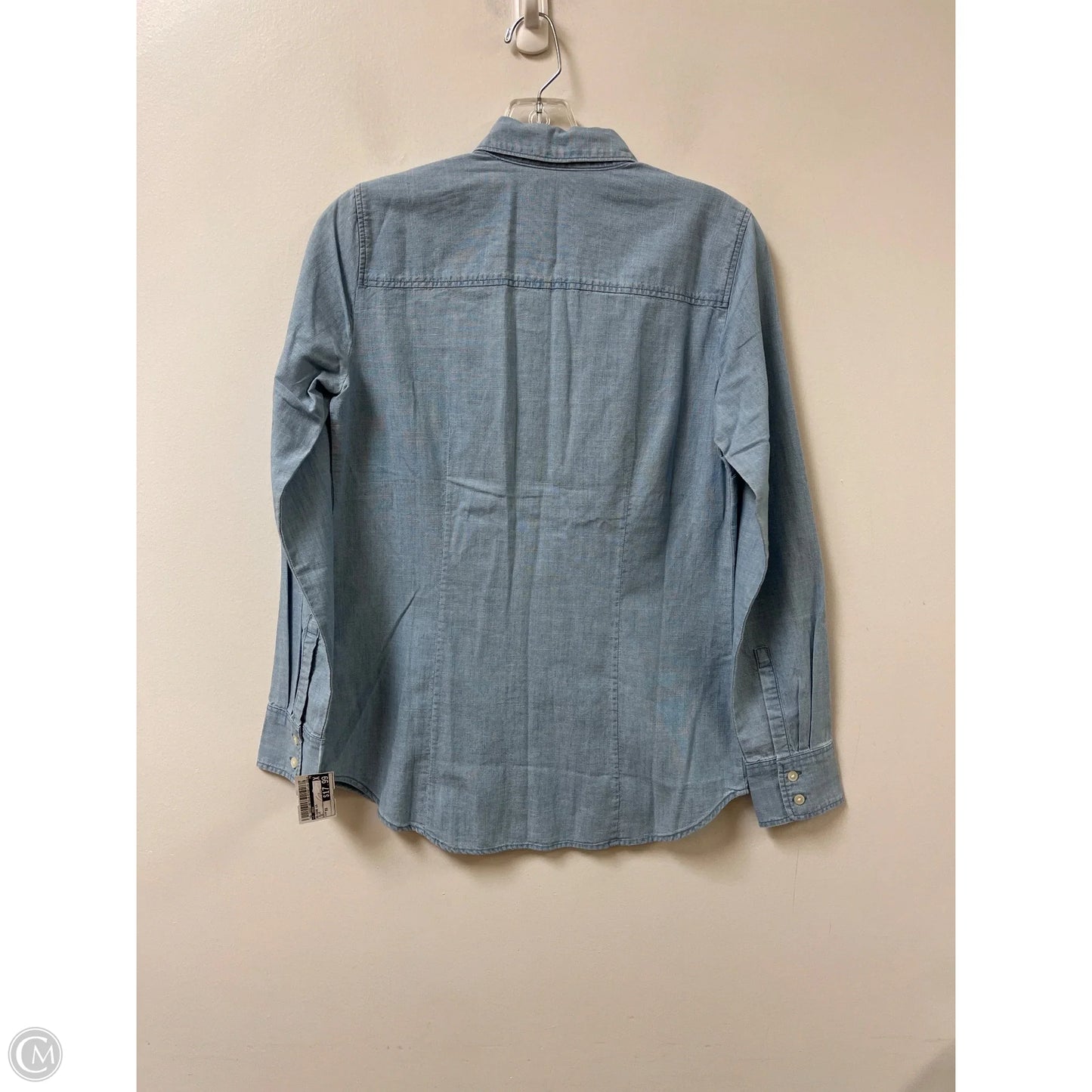 Blouse Long Sleeve By J. Crew In Blue, Size: Xs