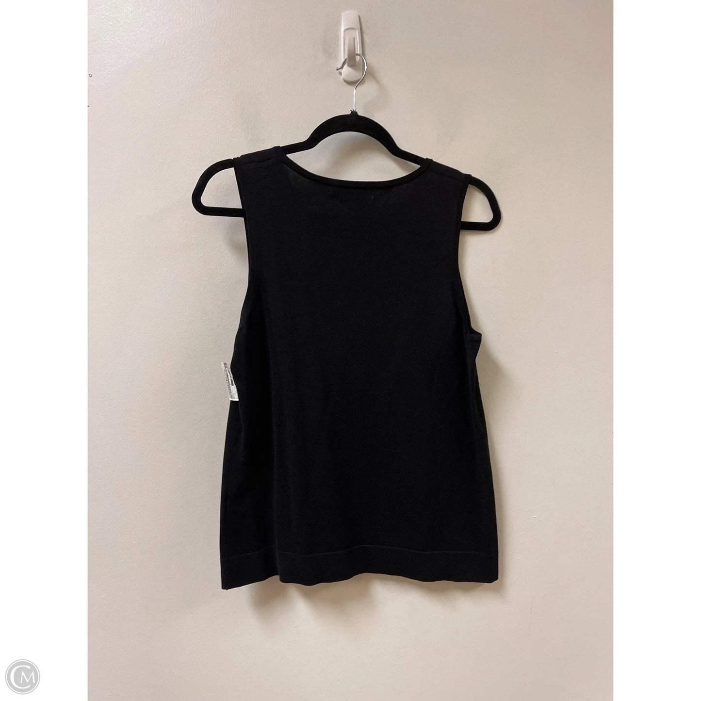 Top Sleeveless By August Silk In Black, Size: L