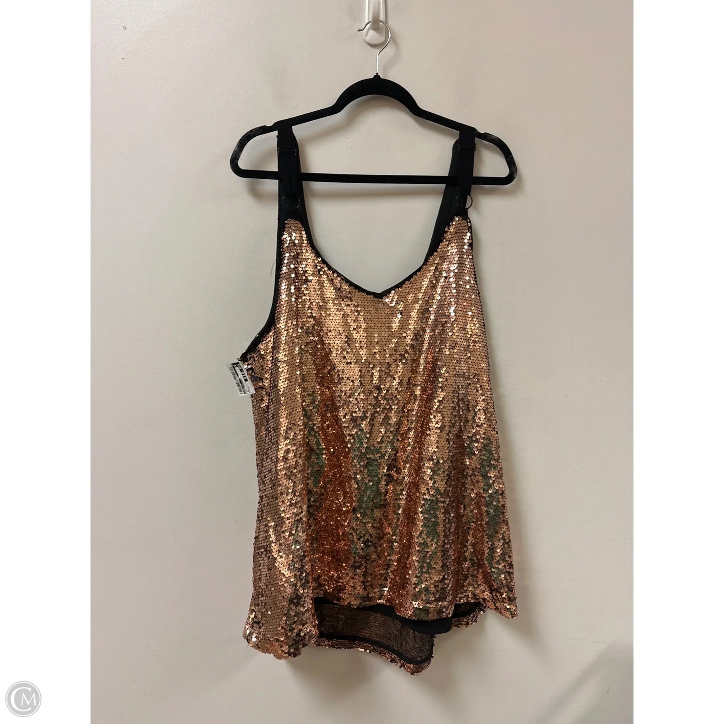 Top Sleeveless By City Chic In Gold, Size: 3x