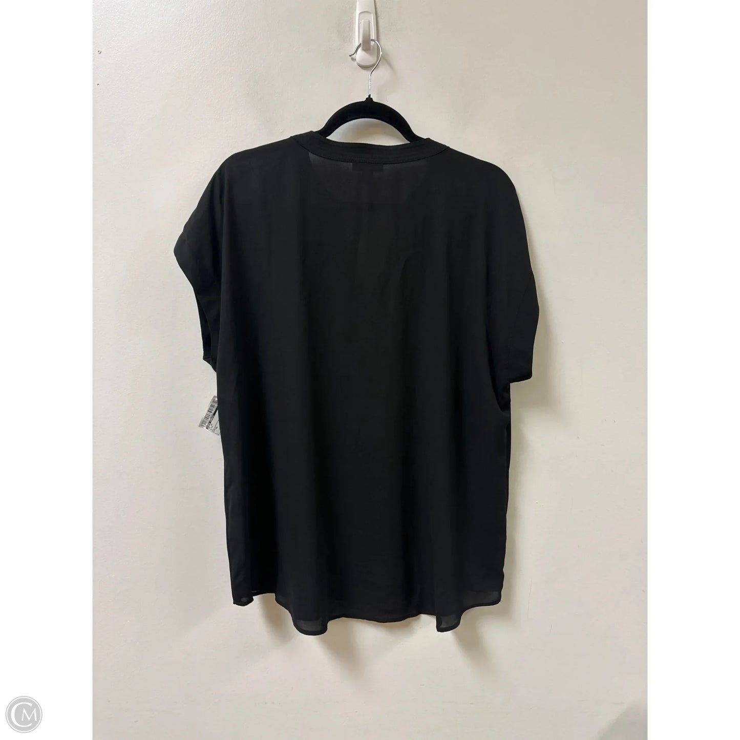 Top Short Sleeve By Vince Camuto In Black, Size: Xl