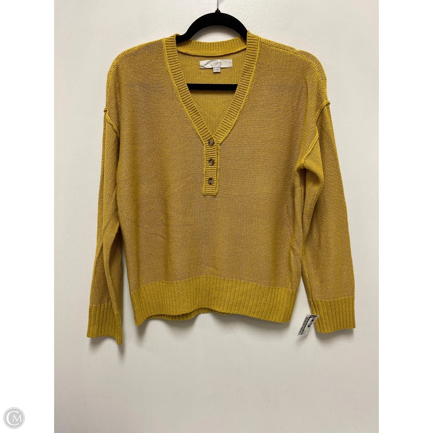 Sweater By Loft In Yellow, Size: S