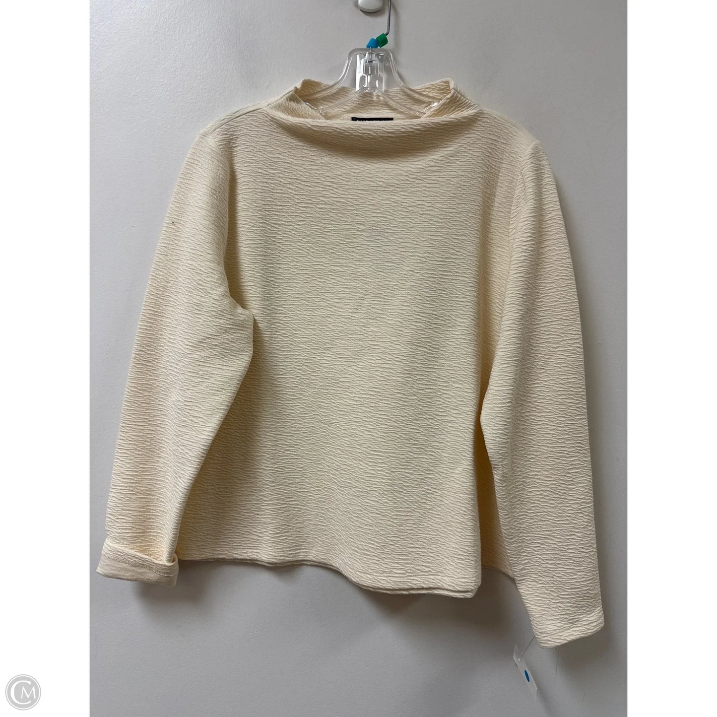 Top Long Sleeve By Eileen Fisher In Cream, Size: Mp